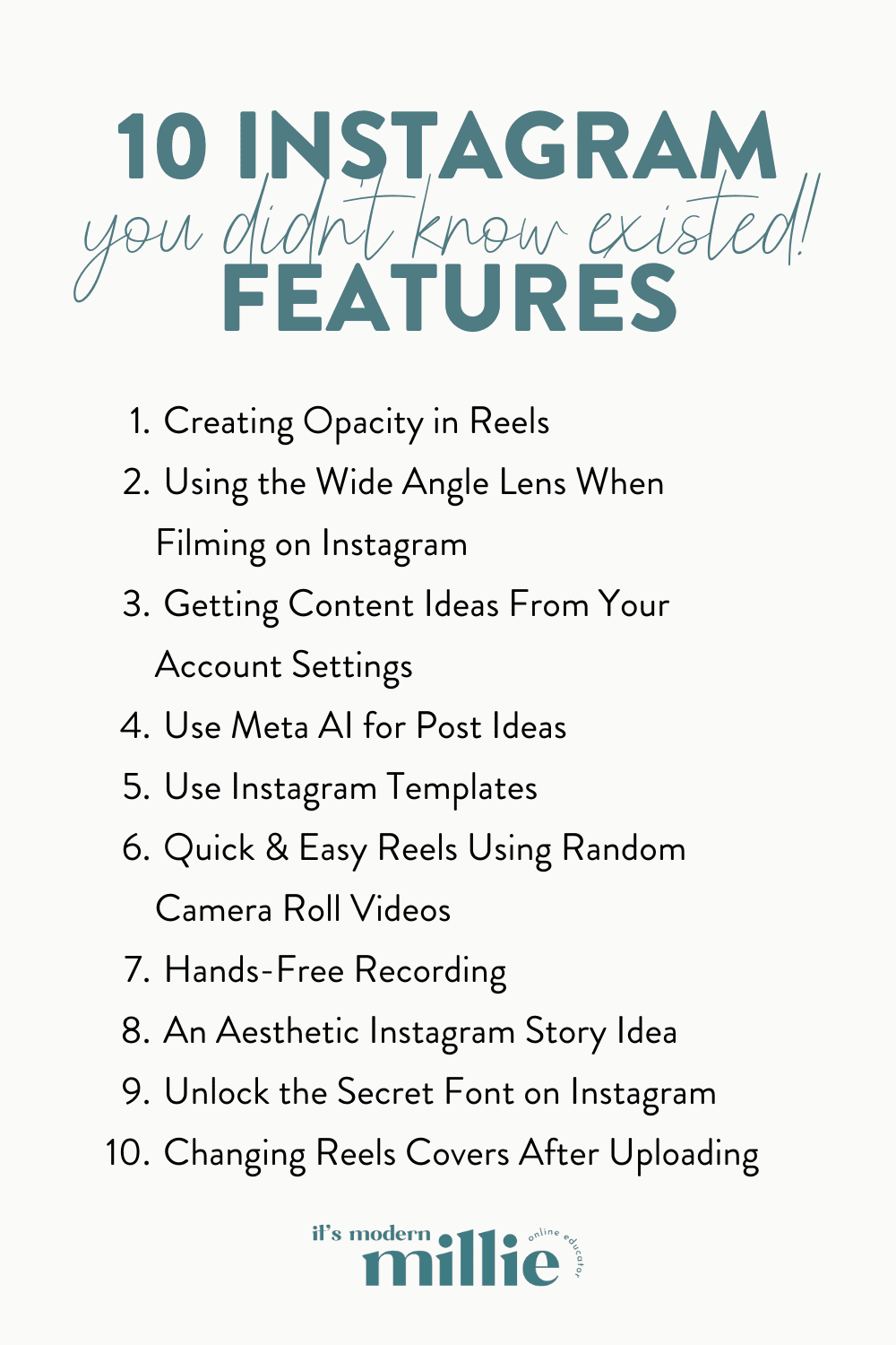 10 Instagram Features You Didn't Know Existed - It's Modern Millie
